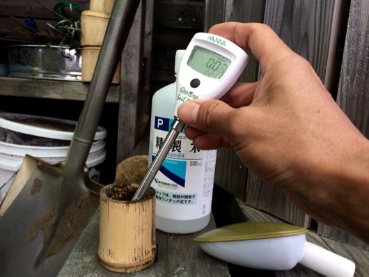 ECメーター Hanna Soil Test HI98331Nで精製水を測定