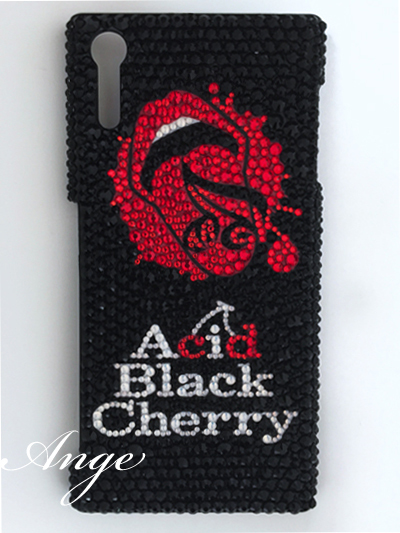 Ange オーダーメイド専門 デコ電ショップ Acid Black Cherry ロゴデザイン スマホカバー