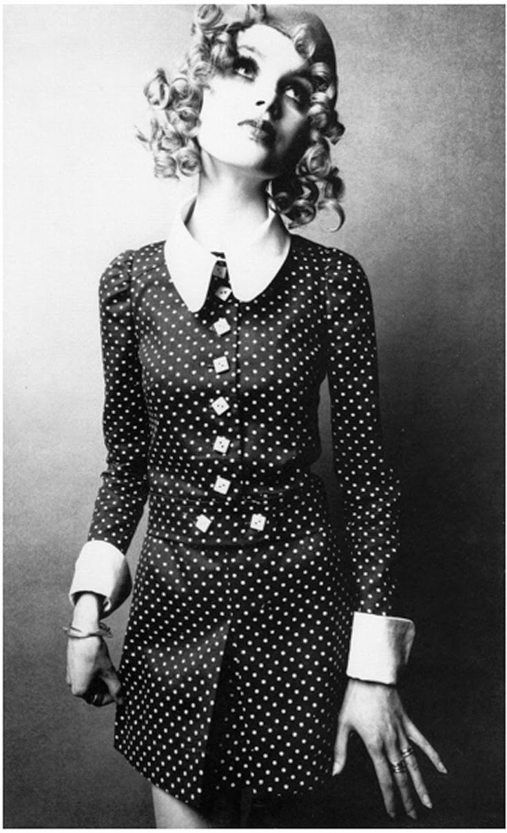Biba polka dot mini dress, 1968