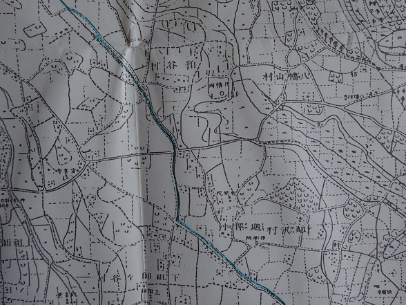 古地図粕谷～水道道路