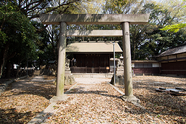 桜神明社二の鳥居と拝殿