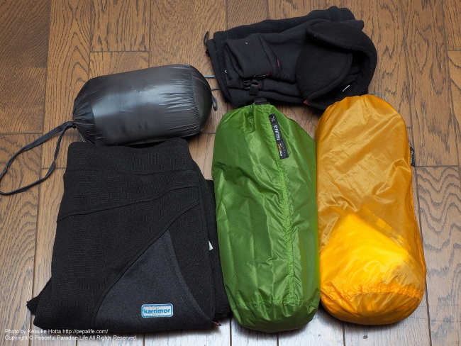 冬の北海道 鉄道＆歩き旅の装備（荷物） 衣類